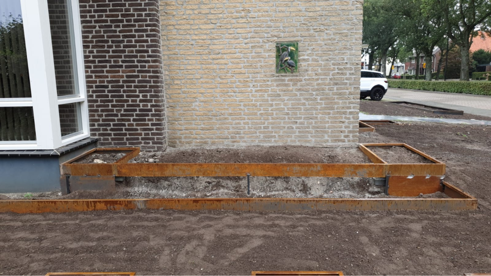 Maatwerk cortenstalen borderranden