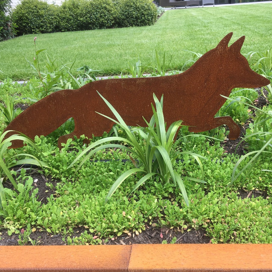 Décoration de jardin Vos en acier corten