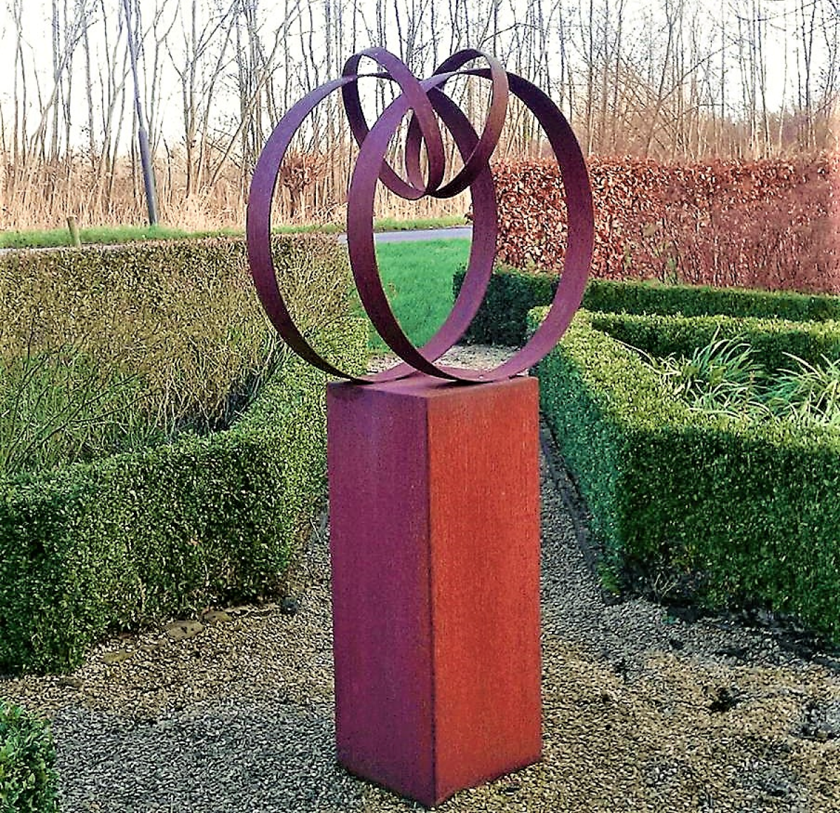 AOFOX Flamingo-tuinbeelden en sculpturen, 2 stuks metaal, grote rode AOFOX Flamingo-tuinbeelden en sculpturen, 2 stuks metaal, grote rode