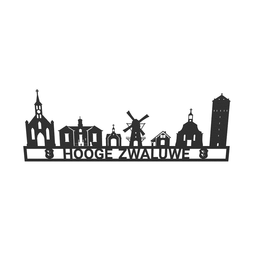 Skyline naamplaatsbord HOOGE ZWALUWE