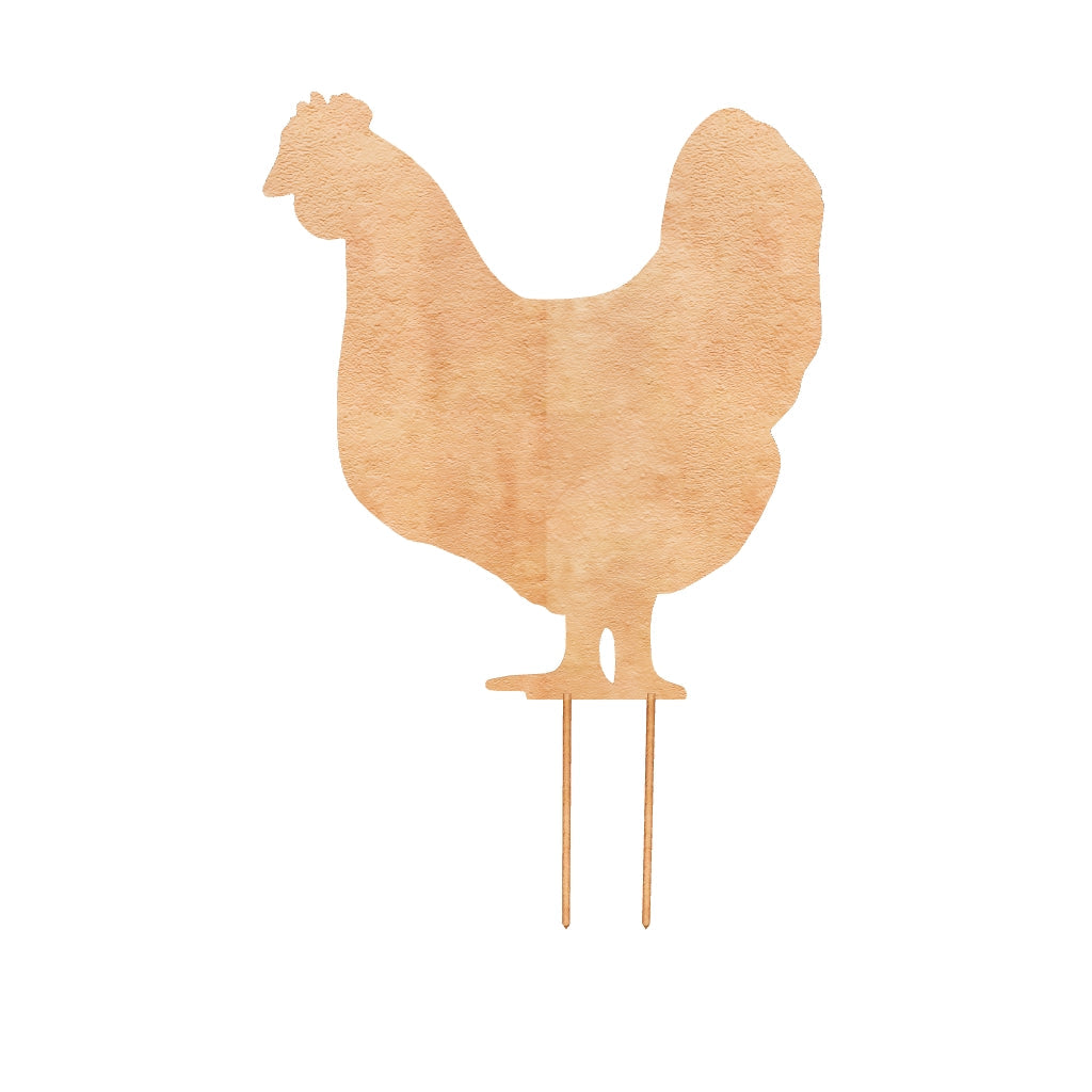 Décoration de jardin Poulet en acier corten