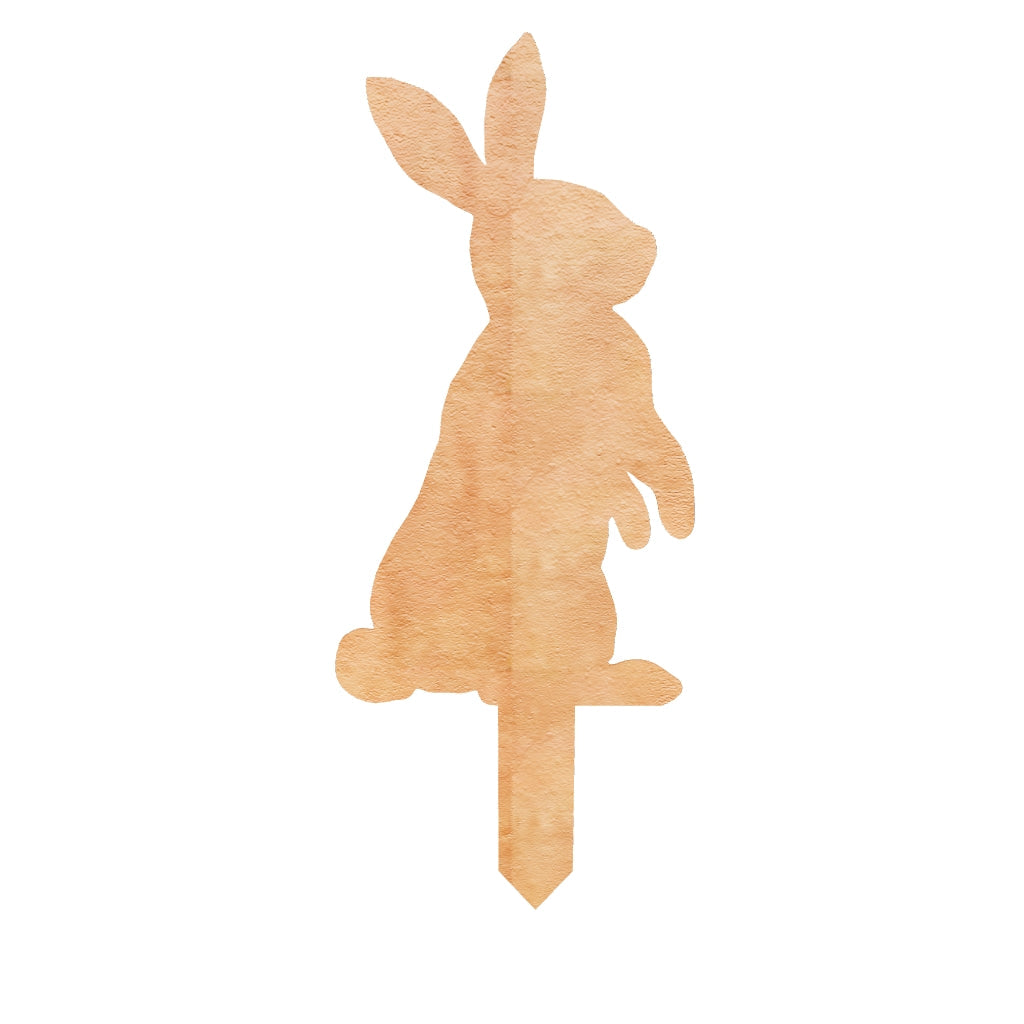 Déco de jardin Lapin debout en acier corten