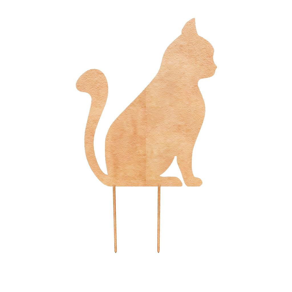 Décoration de jardin Chat en acier corten
