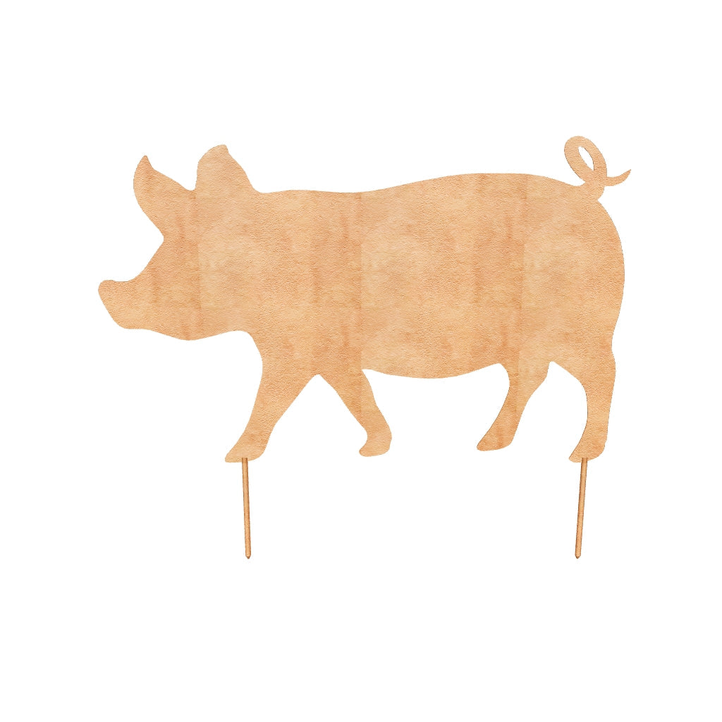 Décoration de jardin Cochon en acier corten