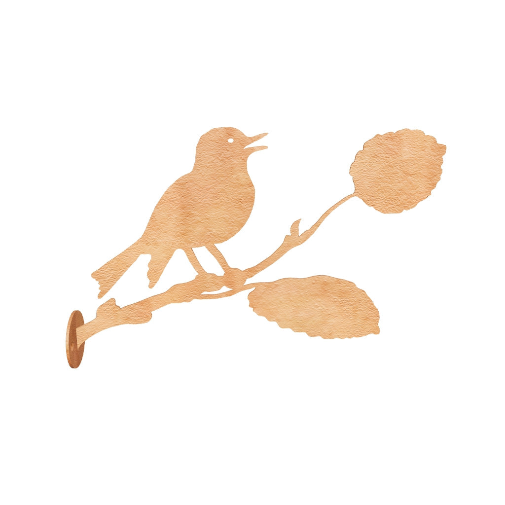 Tuindecoratie Vogel op tak cortenstaal